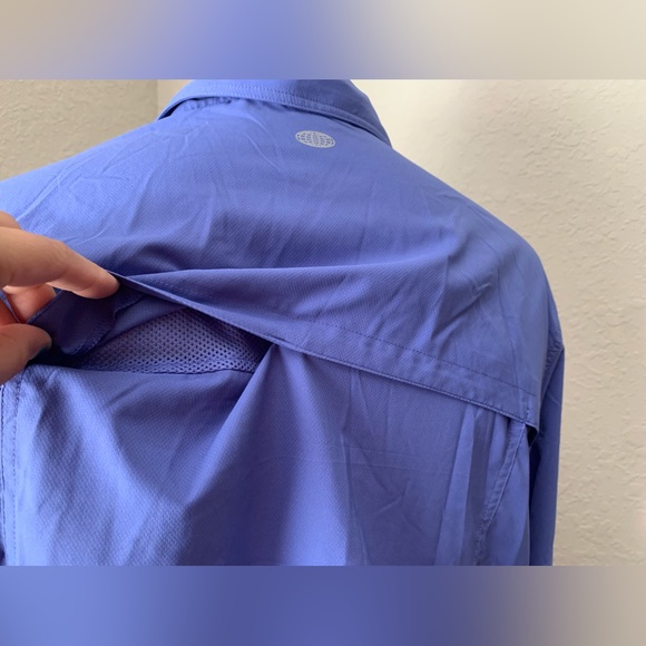 Reel Legends Vented Fishing Shirt Mens 2XL XXL purple Button Up Long Sleeve - Picture 8 of 8